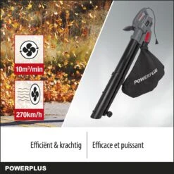 Powerplus POWEG9013 Elektrische Bladblazer - Bladzuiger En -versnipperaar - 3300W - Blazen - Zuigen - Versnipperen - Incl. 40L Opvangzak -Tuinbenodigdheden Bevordering 1200x1200 42