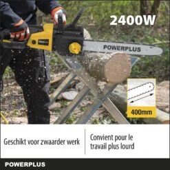Powerplus POWXG1009 Elektrische Kettingzaag - 2400W - Zwaardlengte 400mm - Automatische Kettingsmering - Incl. 1x Ketting En 1x Zwaard -Tuinbenodigdheden Bevordering 1200x1200 455