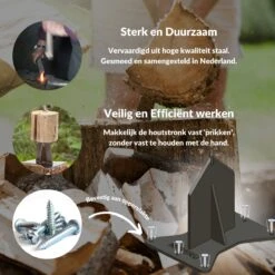 Miseru Houtklover – Geen Bijl Nodig – No Axe - Houtsplijter – Houtkliever – HANDMADE In Holland - Houtklover Voor Aanmaakhout – Metaal 13 Miseru Houtklover – Geen Bijl Nodig – No Axe - Houtsplijter – Houtkliever – HANDMADE In Holland - Houtklover Voor Aanmaakhout – Metaal -Tuinbenodigdheden Bevordering 1200x1200 477