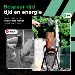 Lighted Lifestyle™| Houtklover Voor Aanmaakhout Incl. Kloofhamer - Houtsplijter - Houtkliever - Snel Haardhout - Gietijzer - Incl. Schroeven -Tuinbenodigdheden Bevordering 1200x1200 495