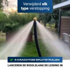 Techweise - Rioolslang Voor Kärcher K2 T/m K7 - 10M - Met Vier Achterwaartse Hogedruksproeiers -Tuinbenodigdheden Bevordering 1200x1200 520