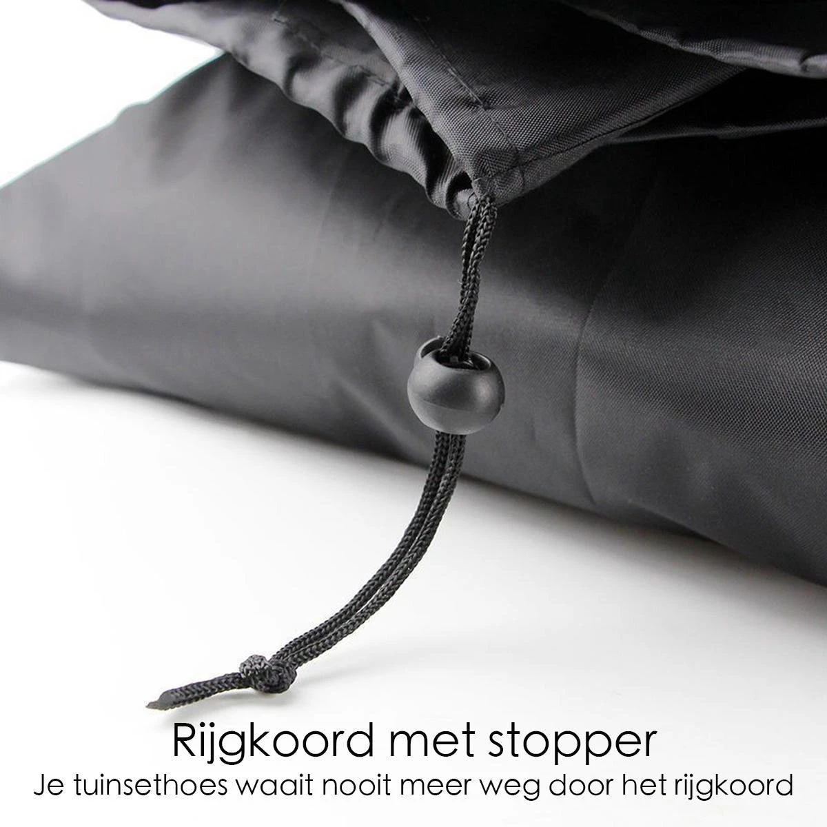 Merkloos Beschermhoes Voor Tuinmeubelen - 250x250x90cm - Zwart 10 Merkloos Beschermhoes Voor Tuinmeubelen - 250x250x90cm - Zwart - Afbeelding 8