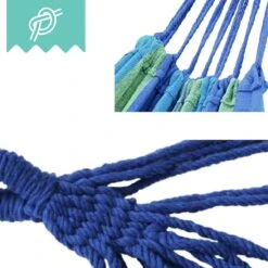 Dubbele Hangmat Blauw - 1 Of 2 Persoons - Lig Oppervlak 190x150cm - Lengte 260cm -Tuinbenodigdheden Bevordering 1200x1200 601