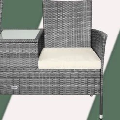 Casaria Polyrattan Tuinbank - Incl. Tafel & Kussens 7 Cm - Grijs 20 Casaria Polyrattan Tuinbank - Incl. Tafel & Kussens 7 Cm - Grijs -Tuinbenodigdheden Bevordering 1200x1200 610