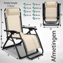 Sens Design Tuinstoel - Ligstoel Tuin - Beige -Tuinbenodigdheden Bevordering 1200x1200 711