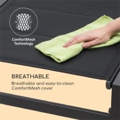 Blumfeldt Renazzo Lounge Ligstoel - Ligbed Voor De Tuin - Aluminium Tuinstoel - 6 Standen - Waterafstotend - Bekleding Van 70 % Pvc En 30 % Polyetheen - Zwart -Tuinbenodigdheden Bevordering 1200x1200 763