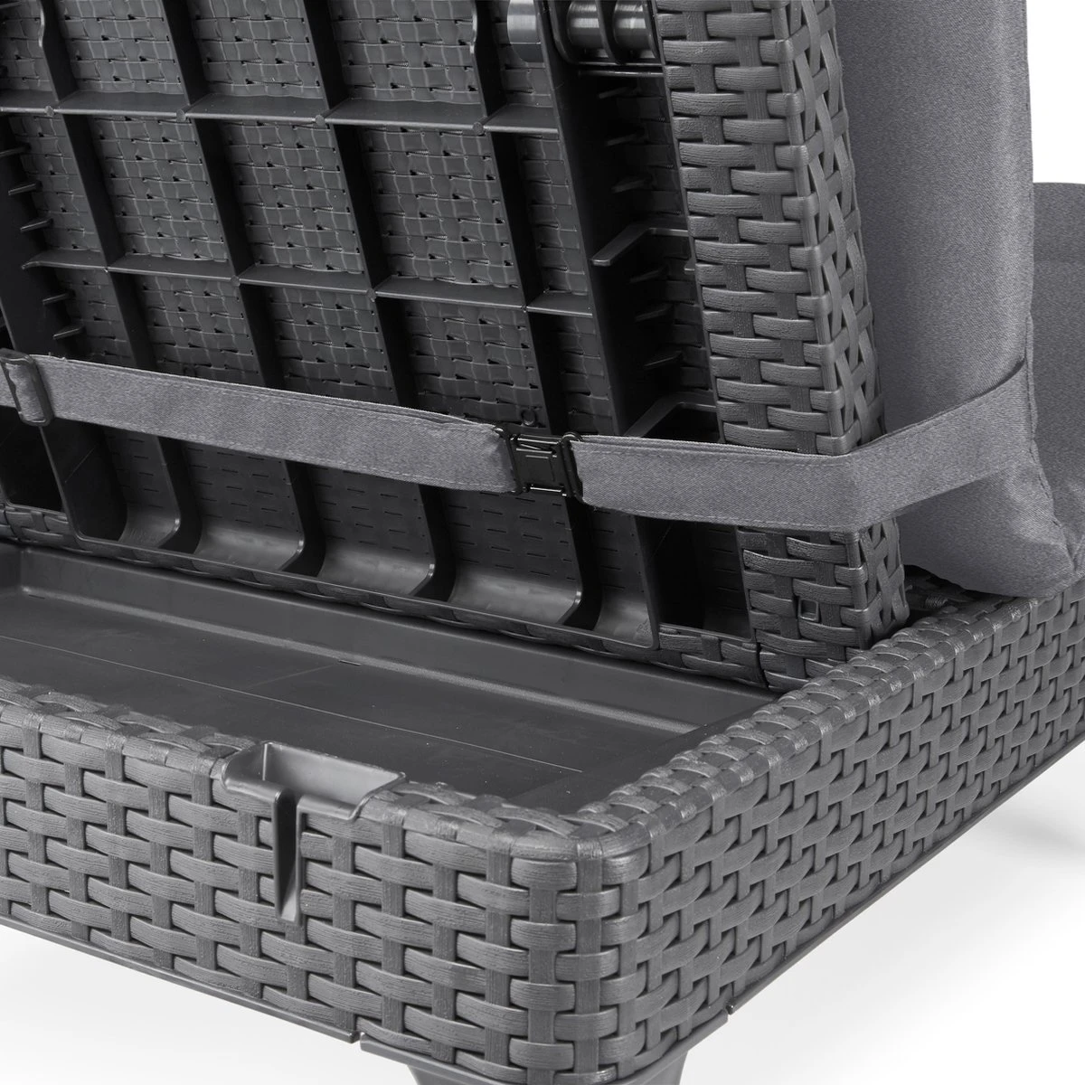 Allibert Jaipur Ligbed - 58x187,5x29 Cm - Grafiet 5 Allibert Jaipur Ligbed - 58x187,5x29 Cm - Grafiet - Afbeelding 3