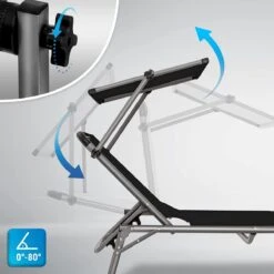 Sens Design Zonnebed - Ligbed Inklapbaar Met Zonneklep - Zwart -Tuinbenodigdheden Bevordering 1200x1200 781