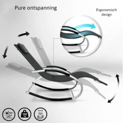 Sens Design Zonnebed - Ligbed - Weerbestendig - Antraciet -Tuinbenodigdheden Bevordering 1200x1200 794