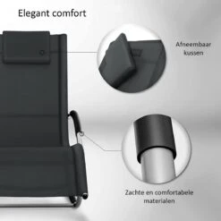 Sens Design Zonnebed - Ligbed - Weerbestendig - Antraciet -Tuinbenodigdheden Bevordering 1200x1200 795