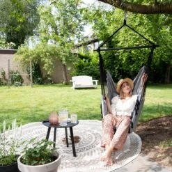 Vita5 XXL Hangstoel | Binnen&Buiten Hangnest | Incl. 2 Kussens En Boekenvak | Volwassenen&Kinderen | Hangmatstoel Tot 225kg | Grijs -Tuinbenodigdheden Bevordering 1200x1200 817