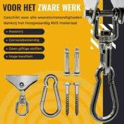 Itstrong® Plafondhaak Ophangsysteem Voor Binnen & Buiten – Ophanghaak Voor Bokszak – Schommel – Schommelstoel – Hangstoel - RVS -Tuinbenodigdheden Bevordering 1200x1200 849