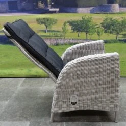 Menorca Dining Tuinstoel Verstelbaar Wit Grijs -Tuinbenodigdheden Bevordering 1200x1200 885