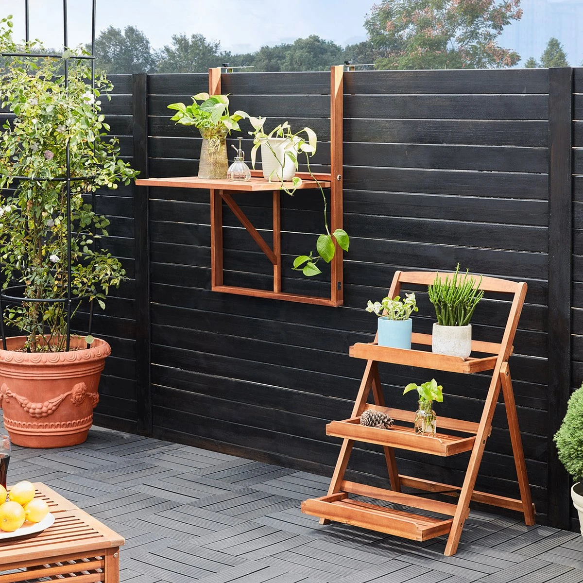 Merkloos Casaria Balkontafel - FSC®-Gecertificeerd Acaciahout – Hangend – Bruin 13 Merkloos Casaria Balkontafel - FSC®-Gecertificeerd Acaciahout – Hangend – Bruin - Afbeelding 11