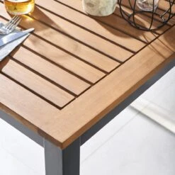 NATERIAL - Tuintafel Vierkant ORIS - 4 Personen - Houten Tafel 90x90 Cm - Aluminium - Met Houten Blad - Eucalyptus -Tuinbenodigdheden Bevordering 1200x1200 898