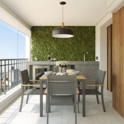 NATERIAL - Tuintafel Vierkant ORIS - 4 Personen - Houten Tafel 90x90 Cm - Aluminium - Met Houten Blad - Eucalyptus -Tuinbenodigdheden Bevordering 1200x1200 900