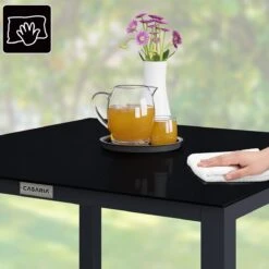 Casaria – Tuintafel – Aluminium – 90x90x75cm –Antraciet -Tuinbenodigdheden Bevordering 1200x1200 917