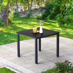 Casaria – Tuintafel – Aluminium – 90x90x75cm –Antraciet -Tuinbenodigdheden Bevordering 1200x1200 918