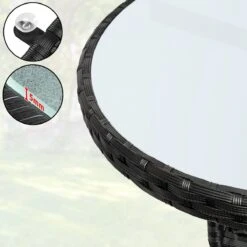 Casaria Polyrattan Bijzettafel 80cm Rond - 5mm Veiligheidsglas – Zwart 16 Casaria Polyrattan Bijzettafel 80cm Rond - 5mm Veiligheidsglas – Zwart -Tuinbenodigdheden Bevordering 1200x1200 941