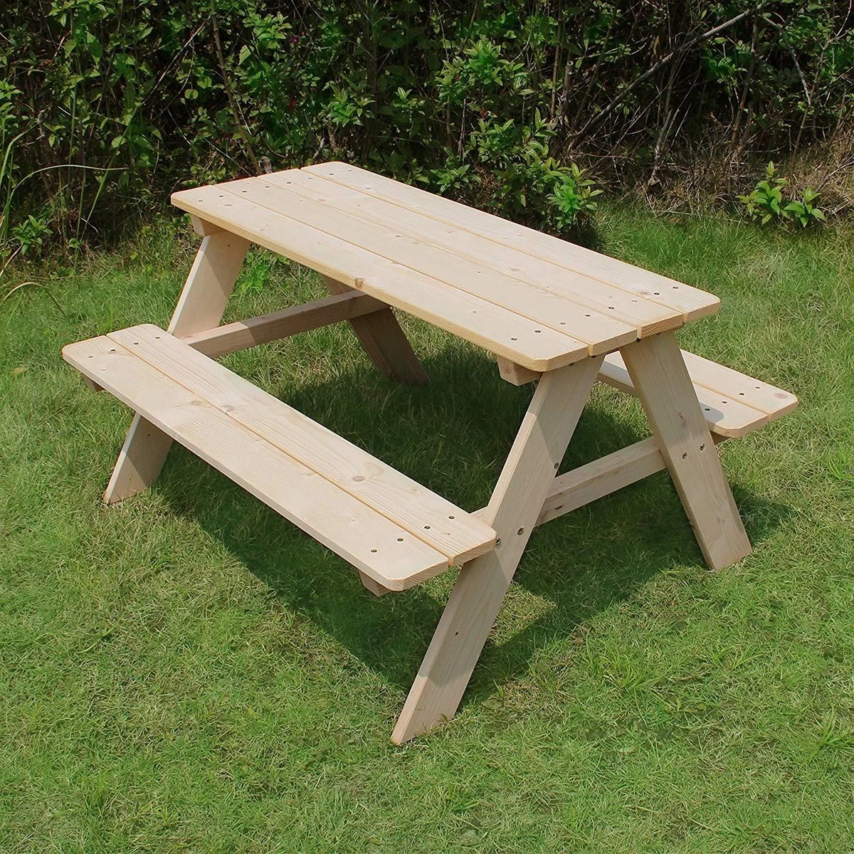 MaxxGarden Kinder Picknicktafel - 90x79x50cm - Hout 5 MaxxGarden Kinder Picknicktafel - 90x79x50cm - Hout - Afbeelding 3