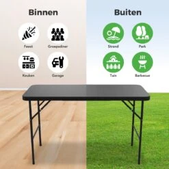 LifeGoods Klaptafel - Inklapbaar - 120 Cm - 4 Personen - Zwart 14 LifeGoods Klaptafel - Inklapbaar - 120 Cm - 4 Personen - Zwart -Tuinbenodigdheden Bevordering 1200x1200 962
