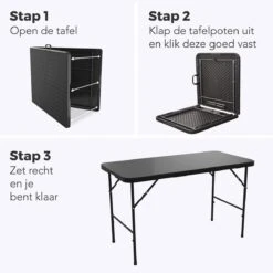 LifeGoods Klaptafel - Inklapbaar - 120 Cm - 4 Personen - Zwart 17 LifeGoods Klaptafel - Inklapbaar - 120 Cm - 4 Personen - Zwart -Tuinbenodigdheden Bevordering 1200x1200 965