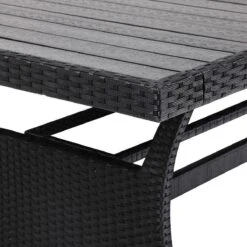 Casaria Polyrattan Tuintafel - WPC Tafelblad 190x90x74 Cm – Zwart -Tuinbenodigdheden Bevordering 1200x1200 972