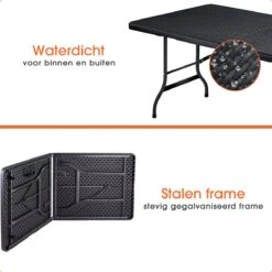 Lenx Klaptafel - Inklapbare Tafel - Opvouwbare Tuintafel - Vouwtafel - Inclusief Handvat En 2 Tafelkleden - 180x75x74cm - 6 Tot 8 Personen 14 Lenx Klaptafel - Inklapbare Tafel - Opvouwbare Tuintafel - Vouwtafel - Inclusief Handvat En 2 Tafelkleden - 180x75x74cm - 6 Tot 8 Personen -Tuinbenodigdheden Bevordering 1200x1200 977