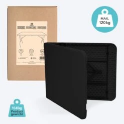 LifeGoods Klaptafel - Inklapbaar - 70x180cm - Verstelbare Vouwtafel - Weerbestendig - Zwart -Tuinbenodigdheden Bevordering 1200x1200 986