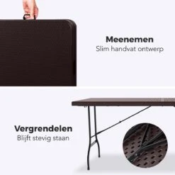 LifeGoods Klaptafel - Inklapbaar - 180 Cm - 6 Tot 8 Personen - Bruin 16 LifeGoods Klaptafel - Inklapbaar - 180 Cm - 6 Tot 8 Personen - Bruin -Tuinbenodigdheden Bevordering 1200x1200 994