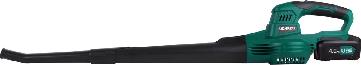 VONROC Accu Bladblazer – VPower 20V – 2 Standen – Max. Blaassnelheid 190km/u – Incl. 4.0Ah Accu En Sneloplader 7 VONROC Accu Bladblazer – VPower 20V – 2 Standen – Max. Blaassnelheid 190km/u – Incl. 4.0Ah Accu En Sneloplader - Afbeelding 5