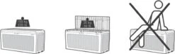 Keter Samoa Opbergbox - 270 L - 117x45x57 Cm - Grafiet -Tuinbenodigdheden Bevordering 1200x374