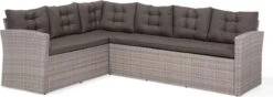 Beliani VITERBO - Loungeset Voor 8 - Grijs - PE Rotan -Tuinbenodigdheden Bevordering 1200x429