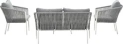 Garden Impressions Fleurie Loungeset 4-delig - Rope - Mat Wit/ Licht Grijs -Tuinbenodigdheden Bevordering 1200x431