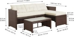 Teamson Home 3-Delig Hoek Loungeset - Tuinmeubelen - Tuinbank - Omvat Tafel En Kussens - Rotan - Bruin/Wit 20 Teamson Home 3-Delig Hoek Loungeset - Tuinmeubelen - Tuinbank - Omvat Tafel En Kussens - Rotan - Bruin/Wit -Tuinbenodigdheden Bevordering 1200x603 1