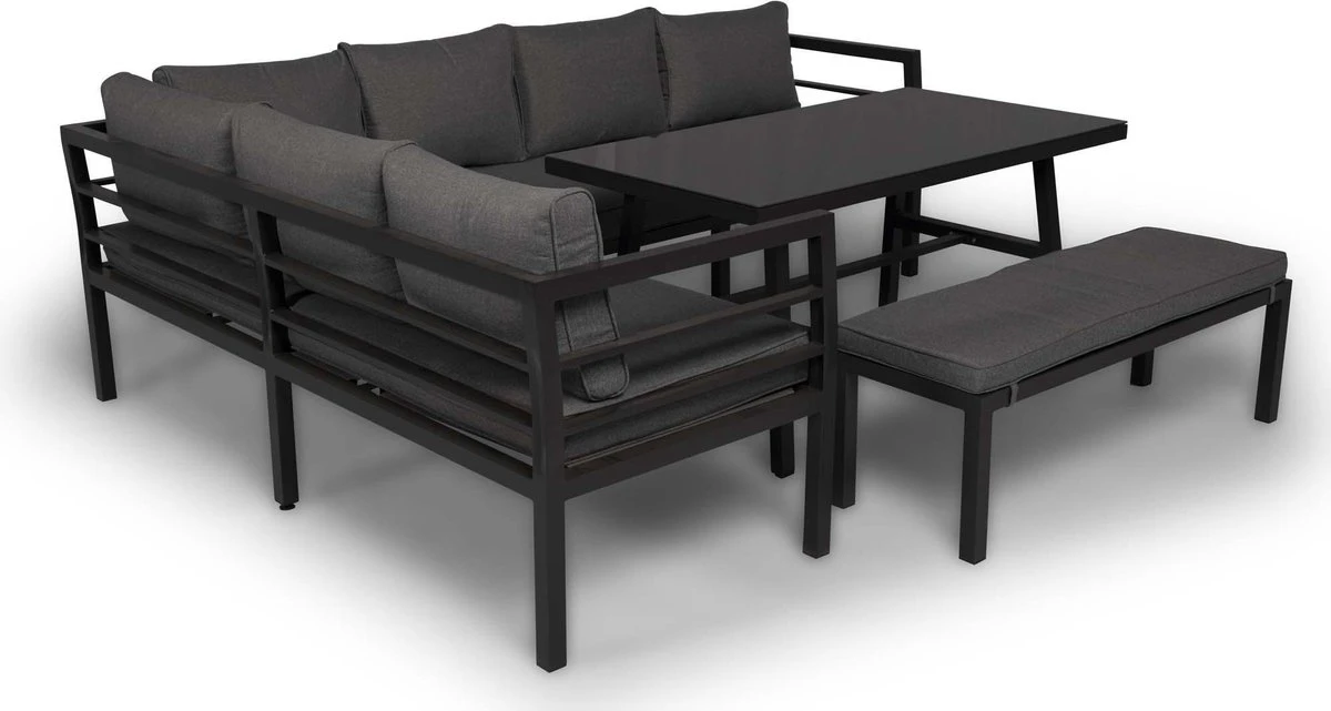Merkloos Rocco | Loungeset Hoekset Tuinset | Aluminium| Hoekbank, Tuinbank, Tuintafel | 8 Zitplaatsen 5 Merkloos Rocco | Loungeset Hoekset Tuinset | Aluminium| Hoekbank, Tuinbank, Tuintafel | 8 Zitplaatsen - Afbeelding 3