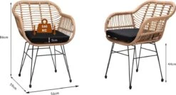 Casaria Polyrotan Kuipstoel Bali - Met Kussens – 2 Stuks -Tuinbenodigdheden Bevordering 1200x649 1