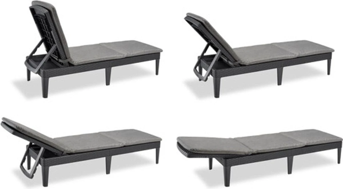 Allibert Jaipur Ligbed - 58x187,5x29 Cm - Grafiet 22 Allibert Jaipur Ligbed - 58x187,5x29 Cm - Grafiet - Afbeelding 20