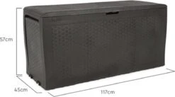 Keter Samoa Opbergbox - 270 L - 117x45x57 Cm - Grafiet -Tuinbenodigdheden Bevordering 1200x667
