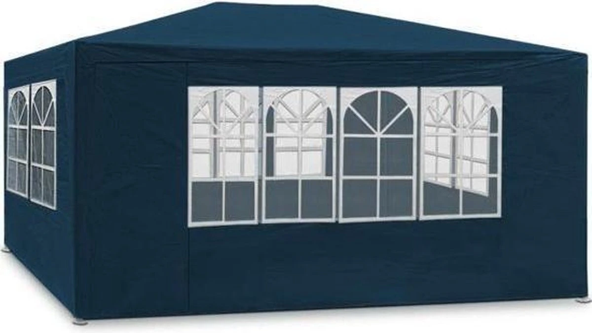 MaxxGarden Partytent Feesttent Paviljoen - 300 X 400 X 250 Cm - Zijwanden - Blauw 3 MaxxGarden Partytent Feesttent Paviljoen - 300 X 400 X 250 Cm - Zijwanden - Blauw