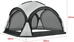 Pro-Tec Paviljoen Grästorp Met LED-verlichting 345x345x247 Cm Donkergrijs -Tuinbenodigdheden Bevordering 1200x689 4