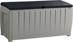 Keter Novel Opbergbox - 340L - 124x55x62.5cm - Grijs -Tuinbenodigdheden Bevordering 1200x696 1
