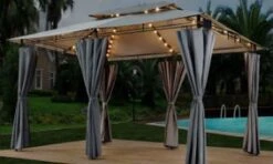 El Jardin - Partytent - 4x3 - Waterdicht Dak - Wanden - Solar - Antraciet Paviljoen -Tuinbenodigdheden Bevordering 1200x718 3
