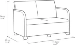 Keter Tuinbank 2-zits Rosalie Grafietkleurig -Tuinbenodigdheden Bevordering 1200x728