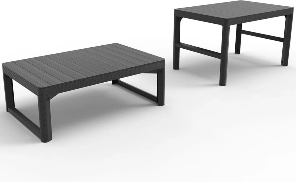 Allibert Lyon Tuintafel - 116x71,5x66/40 Cm - Grafiet 16 Allibert Lyon Tuintafel - 116x71,5x66/40 Cm - Grafiet - Afbeelding 14