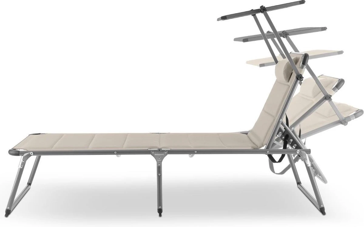 Blumfeldt Amalfi Ligstoel Tuin , Ligbed 70x37x200cm , Schuimrubberbekleding En Hoofdkussen , Rugleuning Verstelbaar Op 5 Standen , Zonnekap Voor Zonnebaden Zonder Verblind Te Worden 7 Blumfeldt Amalfi Ligstoel Tuin , Ligbed 70x37x200cm , Schuimrubberbekleding En Hoofdkussen , Rugleuning Verstelbaar Op 5 Standen , Zonnekap Voor Zonnebaden Zonder Verblind Te Worden - Afbeelding 5