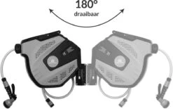 CoolHome Wandslangenbox 15 Meter + 1,5 Meter - Tuinslang Met Haspel- Slangenhouder 180° Draaibaar - Tuinslanghaspel Zwart - Grijs -Tuinbenodigdheden Bevordering 1200x751 6