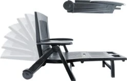 Casaria Ligstoel Zircone – Verstelbaar/Wielen Tot 120 Kg – Antraciet -Tuinbenodigdheden Bevordering 1200x766 1