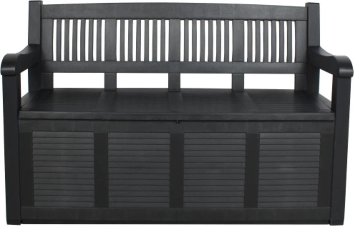 Merkloos Opbergbank Van Kunststof | 130 X 60 Cm | Antraciet 3 Merkloos Opbergbank Van Kunststof | 130 X 60 Cm | Antraciet