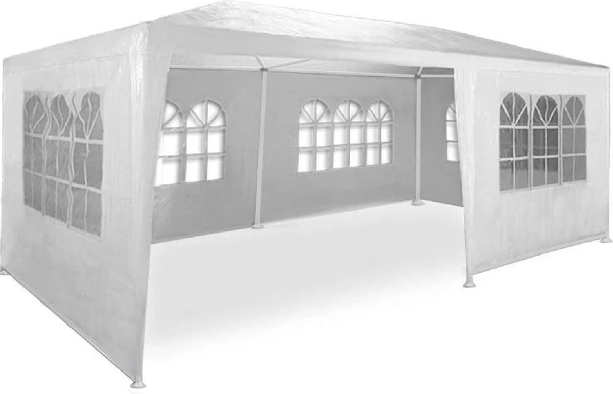 MaxxGarden Partytent - Paviljoen - 3x6m - Incl. Zijwanden - Waterdicht - Wit 3 MaxxGarden Partytent - Paviljoen - 3x6m - Incl. Zijwanden - Waterdicht - Wit